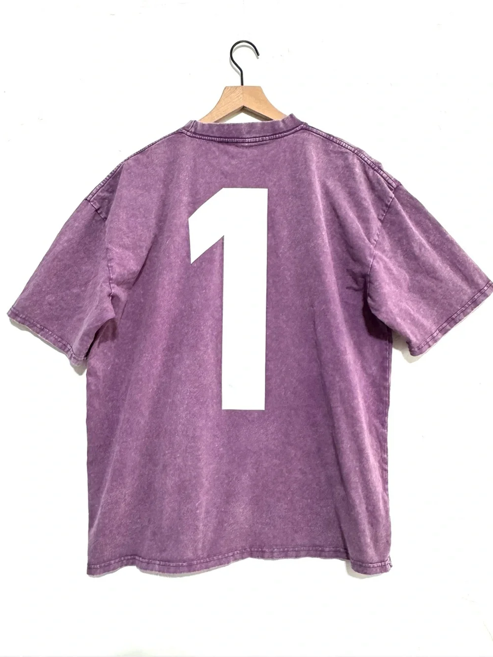 Vintage Purple Mineral Wash Arrow Graphic T-Shirt XL Oversized Cotton Tee - Picture 2 of 7